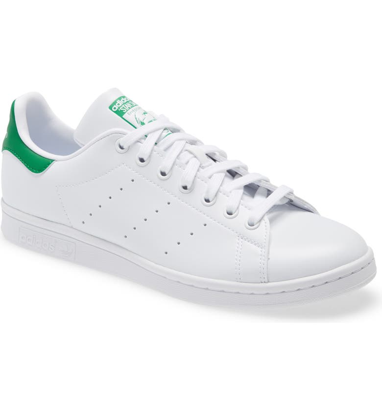 ADIDAS Stan Smith Low Top Sneaker, Main, color, WHITE/ WHITE/ GREEN