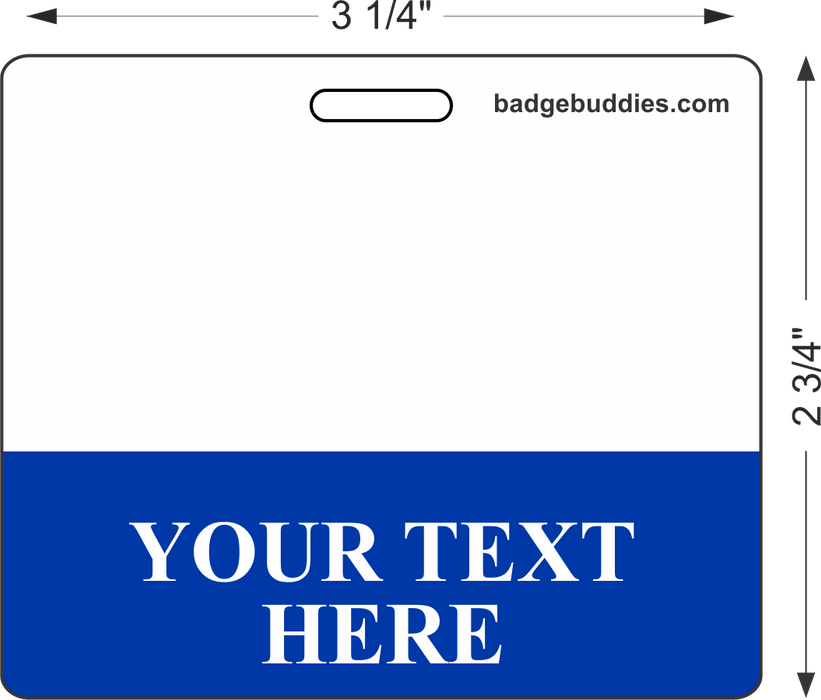 3 ¼" x 2 ¾" Full Bleed Badg...