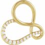 14K Yellow .07 CTW Diamond Infinity-Inspired Heart Pendant