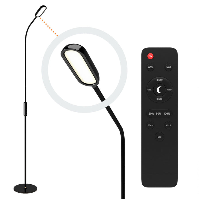 Gooseneck LED Floor Lamp With Remote Control