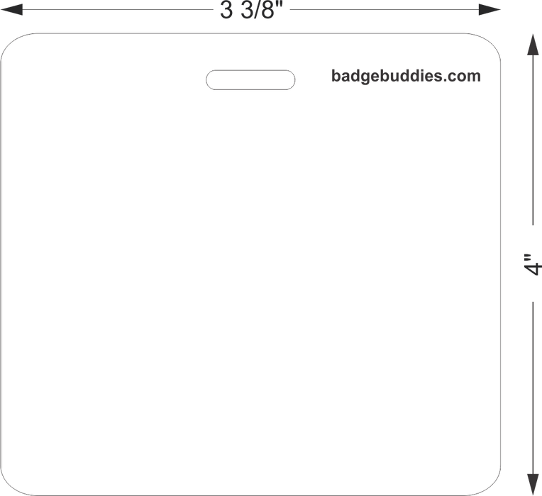 3 ⅜" x 4" Extra Large Horiz...