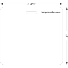 3 ⅜" x 4" Extra Large Horizontal Blank Badge Buddies®
