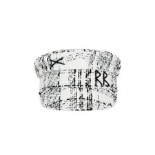 Ruslan Baginskiy Check Baker Boy Cap in Black &amp; White | REVOLVE