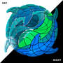 Yin Yang Dolphins Glow in the Dark Swimming Pool Mosaic