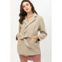 Oatmeal Fleece Belted Coat