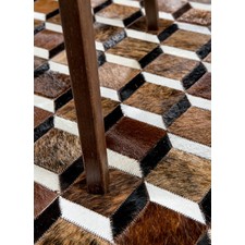 RUBIC Brown 3D Cubic Rug - Mosaic Hides