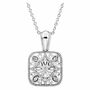 Sterling Silver .05 CTW Diamond Accented 18" Necklace