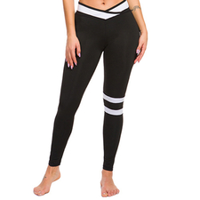 Black and white organic workout leggings