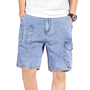 Light blue eco-active men’s denim shorts