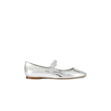 Larroude Blair Ballet Flat in Mirror Silver | REVOLVE