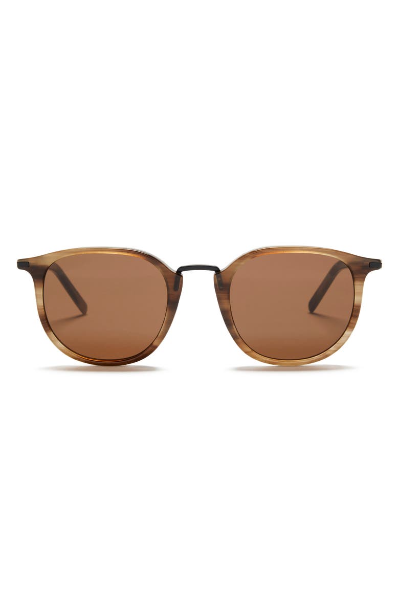 PAIGE Adam 50mm Square Sunglasses, Main, color, CHOCOLATE HAZE WITH BROWN LENS
