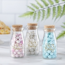 3.8 oz. Vintage Milk Bottle Favor Jar - Oh Baby (Set of 18)