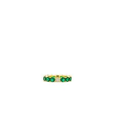 By Adina Eden Accented Colored Eternity Band in Emerald Green | REVOLVE