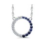 Buy Sapphire &amp; Diamond Circle Pendant