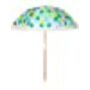 Bamboo Bungalow Pinocolada Portable Beach Umbrella, Two Metre UPF 50+ Custom Print, Sunshade Umbrella with Carry Bag, Stylish Wooden Pole with Tilt Feature