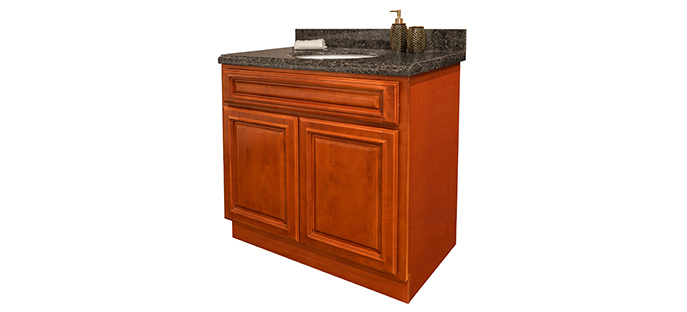 CHERRY WOOD BATHROOM CABINETS