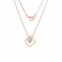 18K Rose Gold Diamond Pendant with 13 Diamonds 