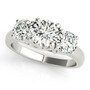 3 Stone Style Round Diamond Engagement Ring