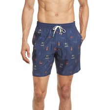 TRAVISMATHEW Men's Ikes Pond Swim Trunks, Main, color, BLUE NIGHTS