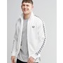 Fred Perry Track Jacket With Taped Sleeve In White