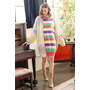 Multi-colored Striped Knit Sweater Dress