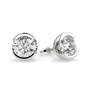 Round Half Rubover Earring