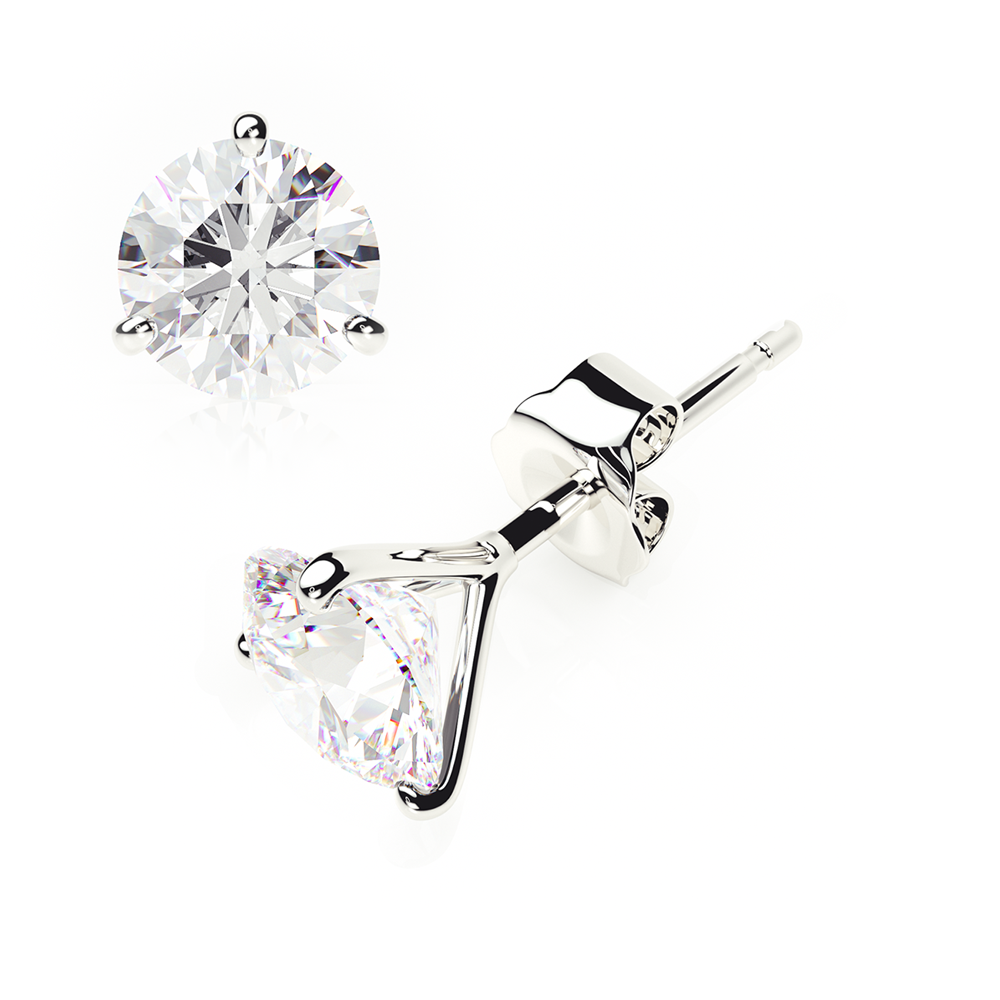 Three Prong Butterfly Stud ...
