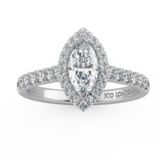 Buy Marquise Halo Engagement Rings