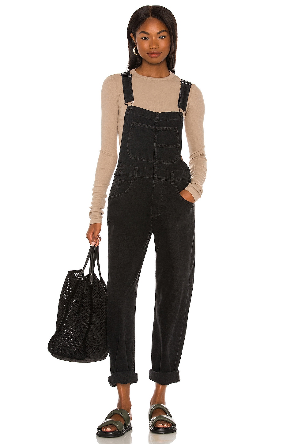 x We The Free Ziggy Denim Overall in Mineral Black 