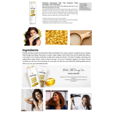 Pantene Advanced Hair Fall Solution Shampoo - Total Damage Care, 180ml