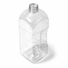 64 Fl Oz Clear PET Square Gripper Bottle
