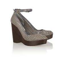 Faux leather wedge sandals by Stella McCartney