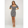 Floral Puff Sleeve Bodycon Dress
