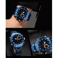 Sylvi Atlantic Blue Premium Style Analog Digital Watch For Men