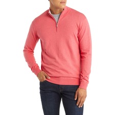 crest Quarter-Zip Cotton Blend Sweater, Main, color, CAPE RED