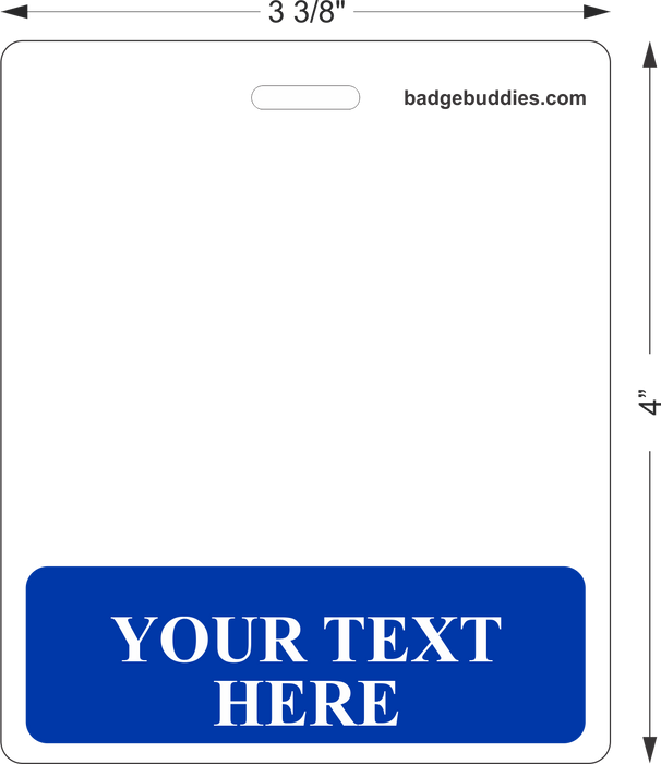 3 ⅜" x 4" Extra Large Horiz...