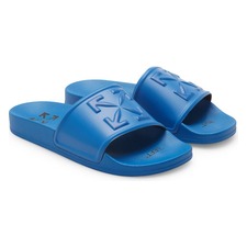 OFF-WHITE Arrow Pool Slide Sandal, Main, color, BLUE/ BLUE