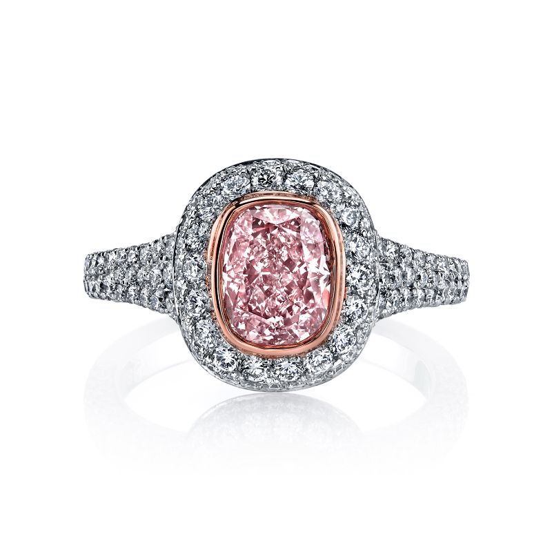 Cushion Cut Pink Diamond Ha...