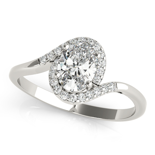 Halo Style Oval Diamond Eng...