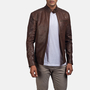 Shiny brown sustainable men’s jacket