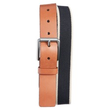 NORDSTROM Webbed Harness Buckle Belt, Main, color, NAVY- KHAKI
