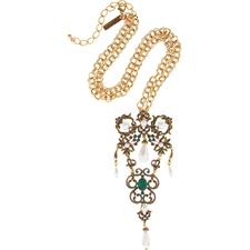 Gold-plated crystal necklace by Oscar de la Renta