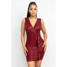 Sequin Mesh Bodycon Dress