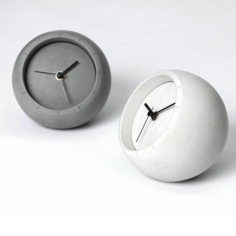 Grey Table Clock
