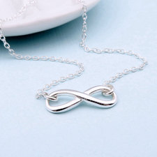 Sterling Silver Infinity Necklace, Silver Infinity Jewelry, Friendship Necklace, Dainty Infinity Necklace, Eternity Necklace Silver