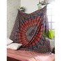 Buy Cotton Navy Blue Floral Printed Mandala Tapestry Online At Rajrang