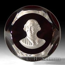 Franklin Mint King Louis XVI sulphide on garnet/facets by Franklin Mint