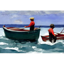 AI art winslow homer inspired boys and saling boats 2