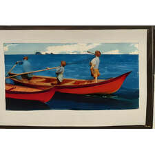 AI art winslow homer inspired boys and saling boats 3