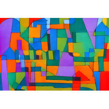 AI art paul klee inspired abstract skyline 3